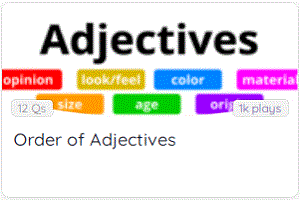 adjectives, ingilizcede sıfatlar